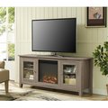 Evolve 58 x 24 in. Fireplace Stand With Doors - Driftwood EV141968